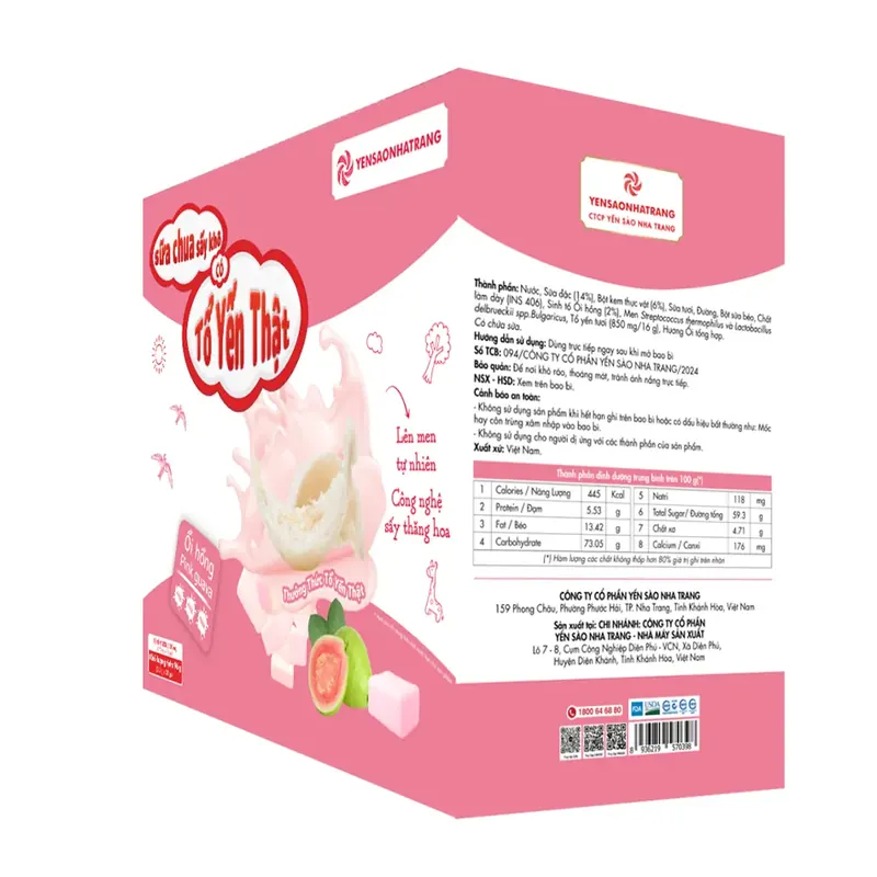 Sữa Chua Sấy Khô Có Tổ Yến Thật - Vị Ổi Hồng (Hộp 30 Gói) - ảnh 3