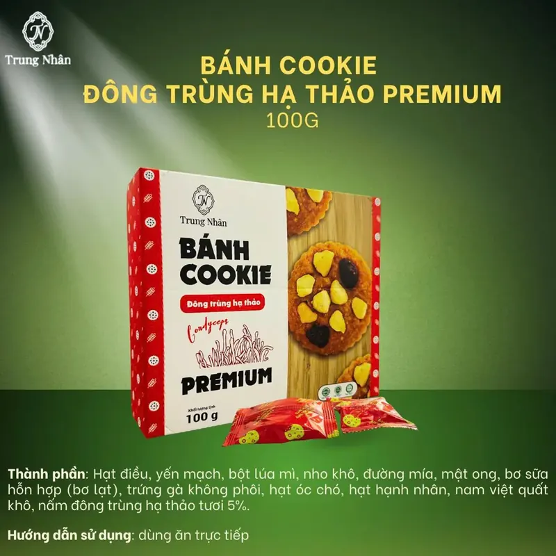 Bánh Cookie Đông Trùng Hạ Thảo Premium 100g - ảnh 5