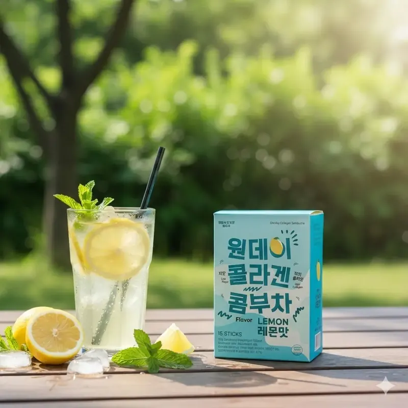 Thức Uống Lên Men Kombucha Collagen Oneday Hoà Tan - Vị Chanh (Hộp 15 Gói x 5g) - ảnh 3