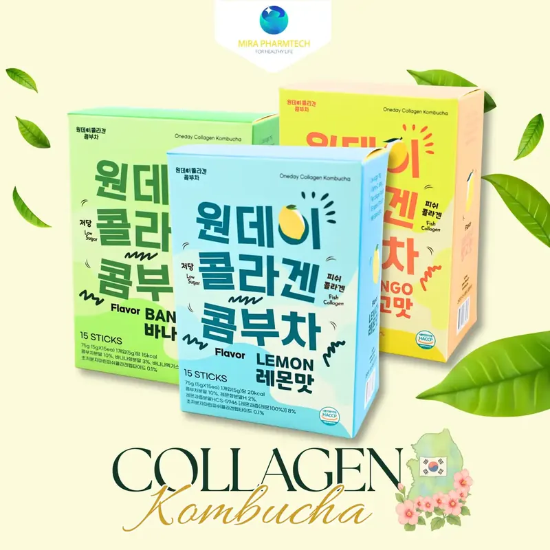 Thức Uống Lên Men Kombucha Collagen Oneday Hoà Tan - Vị Chanh (Hộp 15 Gói x 5g) - ảnh 4
