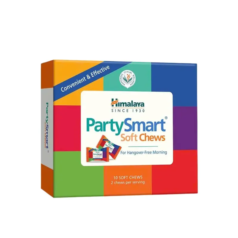 Hộp 10 Viên Kẹo Party Smart - Hỗ Trợ Giảm Buồn Nôn Sau Tiệc Tùng