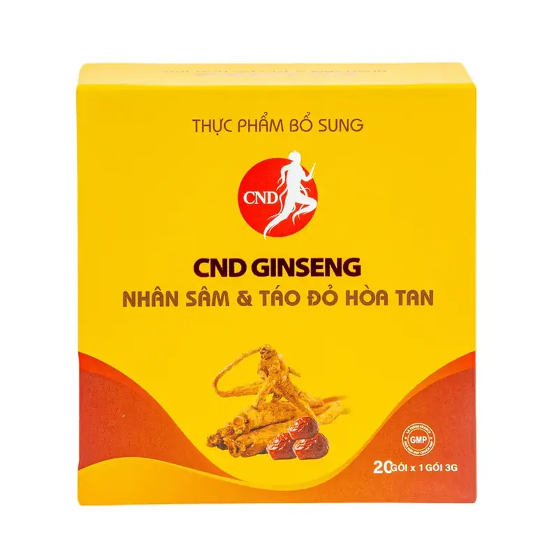 Nhân Sâm Và Táo Đỏ Hòa Tan (Hộp 20 Gói)