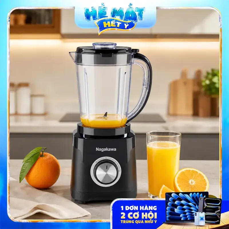 Máy Xay Sinh Tố 2 Cối Nagakawa NEB3234