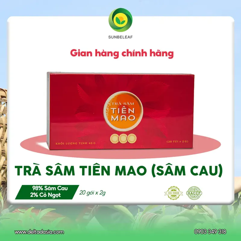 Trà Sâm Tiên Mao Sunbeleaf (Sâm Cau Đen) - Duy Trì Sinh Lực (Hộp 20 Gói) - ảnh 2