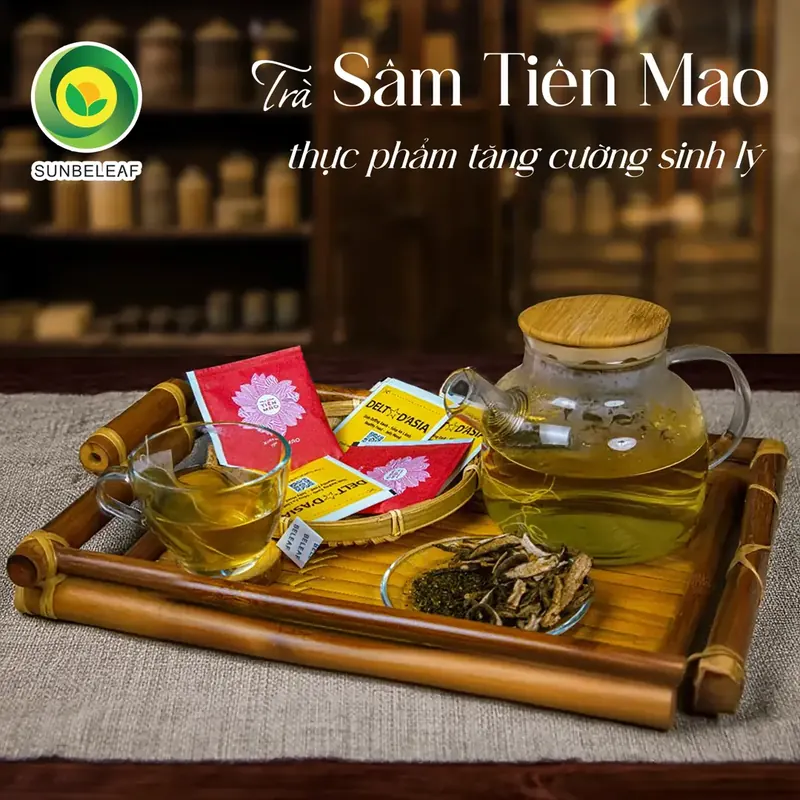 Trà Sâm Tiên Mao Sunbeleaf (Sâm Cau Đen) - Duy Trì Sinh Lực (Hộp 20 Gói) - ảnh 4