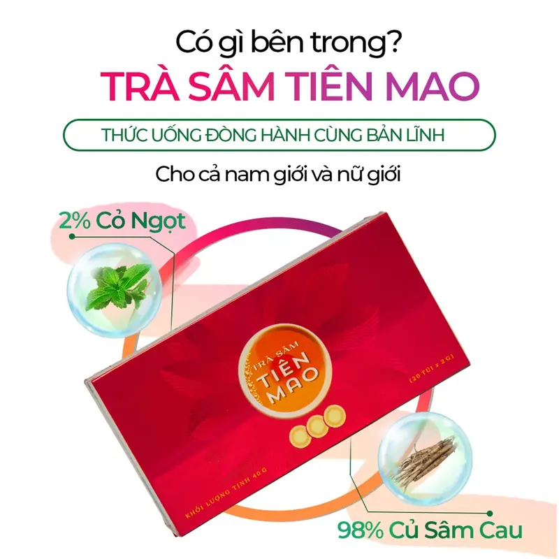 Trà Sâm Tiên Mao Sunbeleaf (Sâm Cau Đen) - Duy Trì Sinh Lực (Hộp 20 Gói) - ảnh 6
