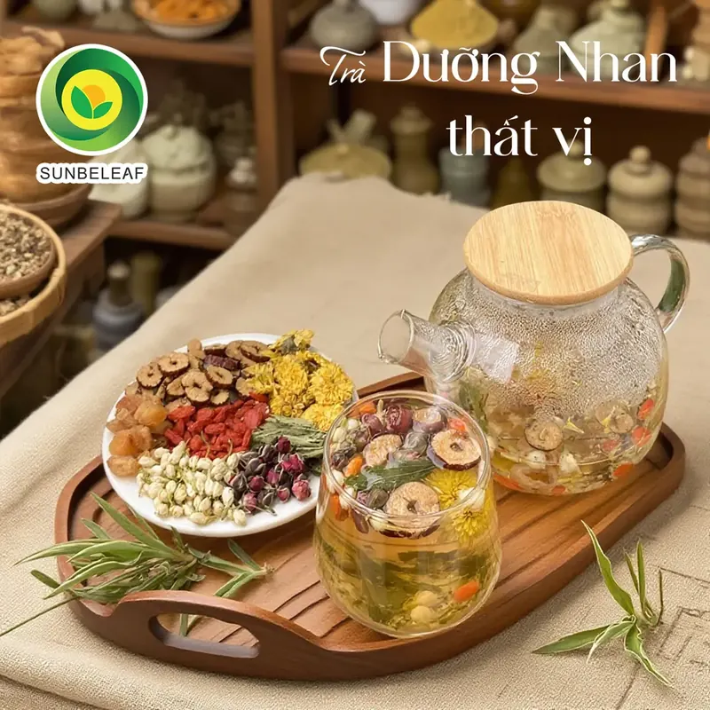 Trà Dưỡng Nhãn 7 Vị Long Nhãn Sunbeleaf - Thư Thái Tươi Mới (Túi Zip 20 Gói) - ảnh 4