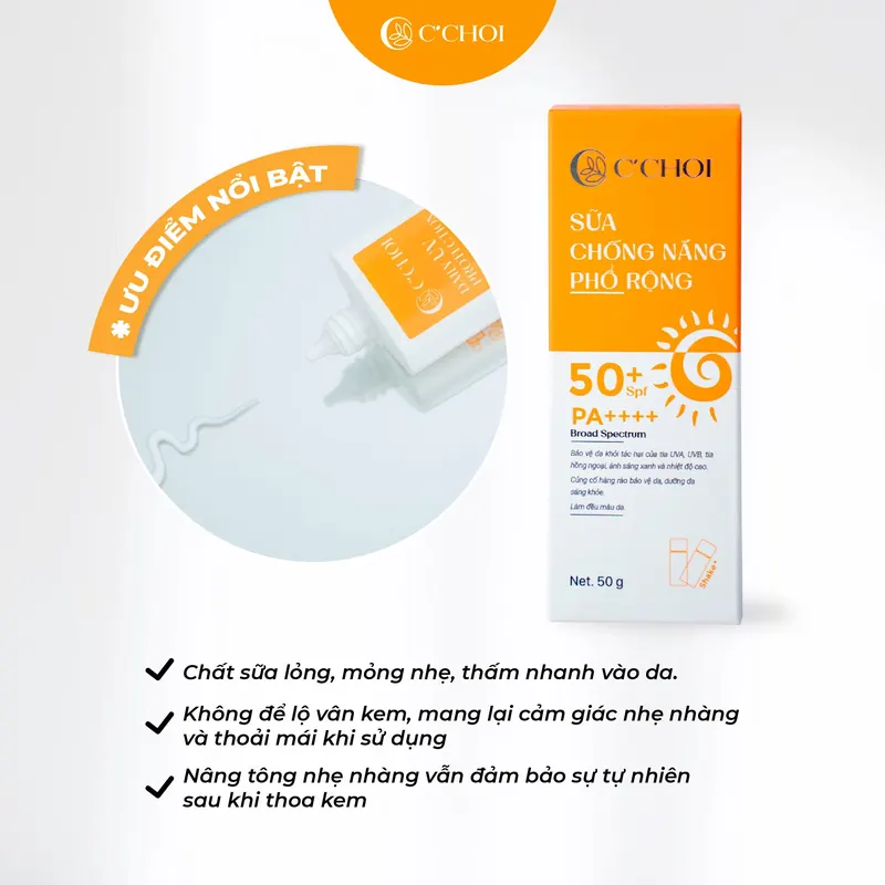 Sữa Chống Nắng Phổ Rộng C'Choi Daily UV Protection Milk - ảnh 3