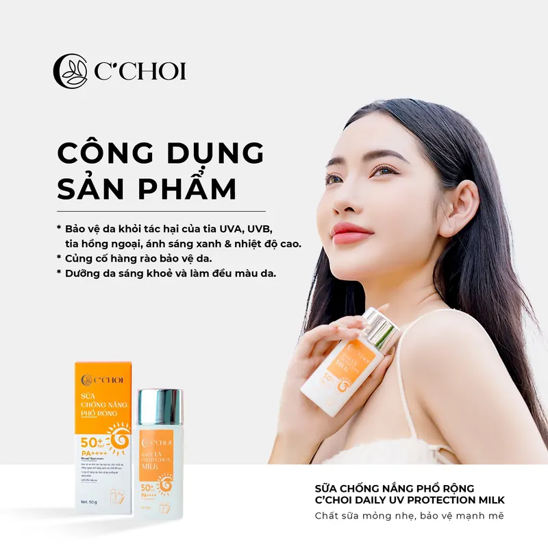 Sữa Chống Nắng Phổ Rộng C'Choi Daily UV Protection Milk - ảnh 6