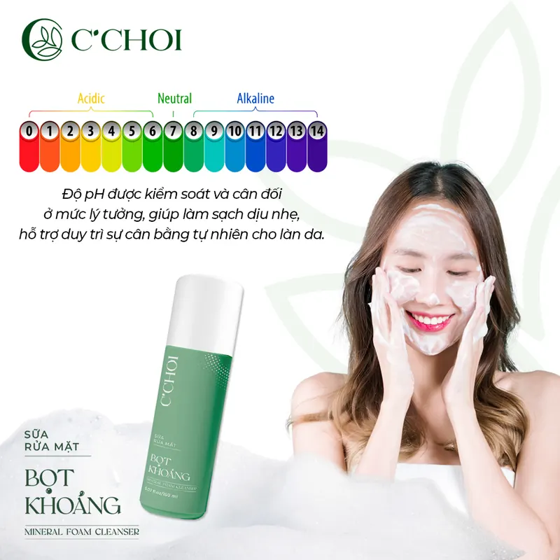 Sữa Rửa Mặt Bọt Khoáng C'Choi Mineral Foam Cleanser - ảnh 3