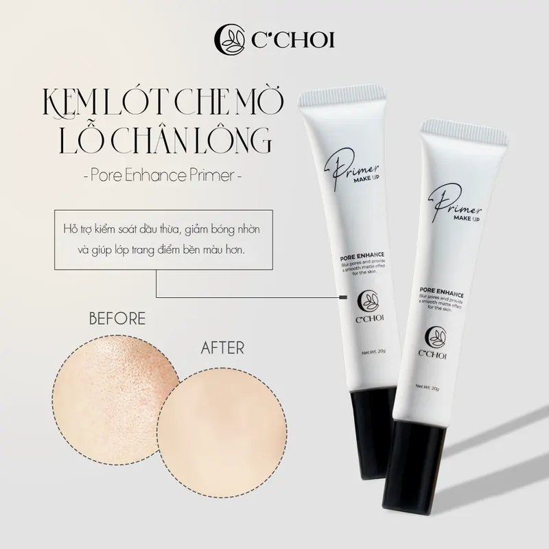 Kem Lót Che Mờ Lỗ Chân Lông C'Choi Pore Enhance Primer (Tuýp 20g) - ảnh 4