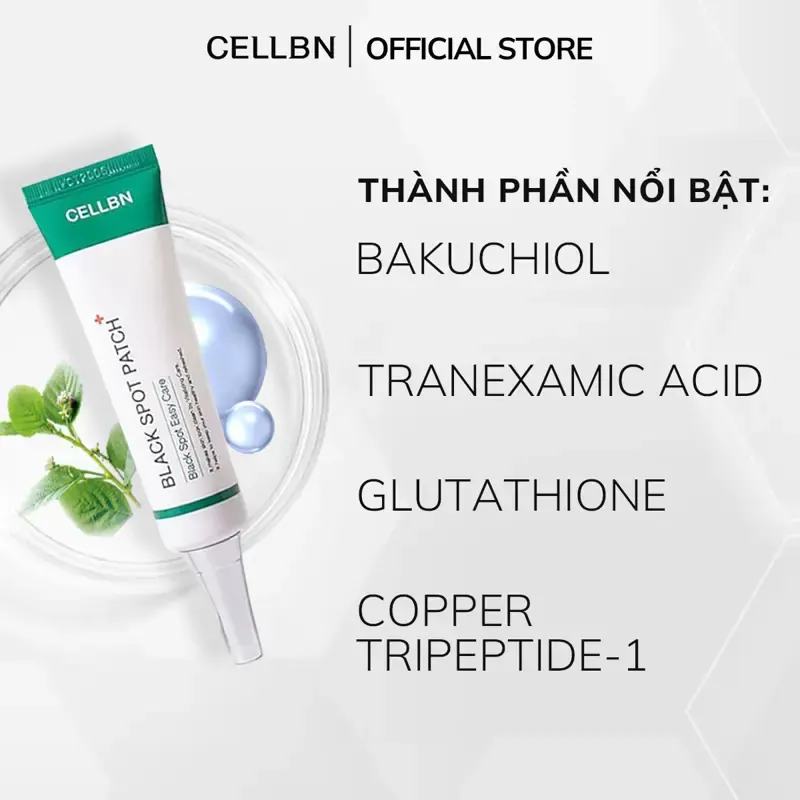 Set Hỗ Trợ Giảm Sắc Tố - Giảm Sạm Nám An Toàn CELLBN (Blemish Spot Cream & Black Spot Patch) - ảnh 3