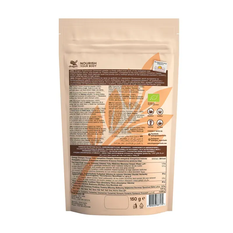 Bột Quế Ceylon Hữu Cơ Dragon Superfoods 150g - ảnh 2