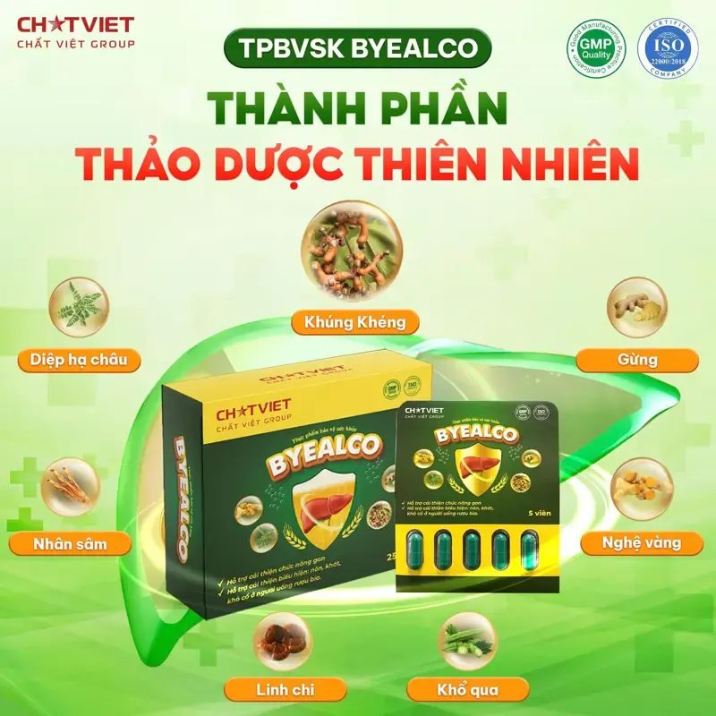 TPBVSK BYEALCO - Viên Uống Giải Rượu, Hỗ Trợ Cải Thiện Chức Năng Gan (Hộp 25 Viên) - ảnh 2