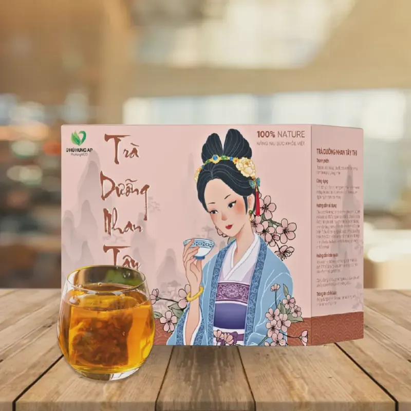 Trà Dưỡng Nhan Tây Thi AP Phú Hưng - Sáng Da Mờ Thâm Cải Thiện Nếp Nhăn (Hộp 10 Gói)