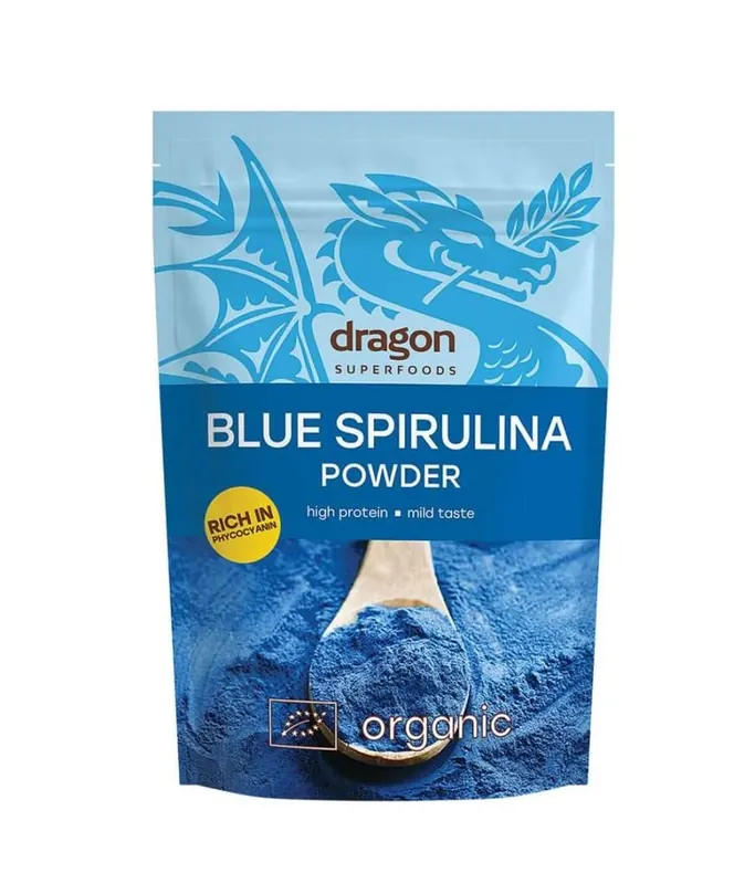 Bột Tảo Blue Spirulina Hữu Cơ Dragon Superfoods 75g