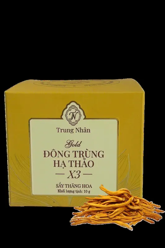 Đông Trùng Hạ Thảo X3 Gold Trung Nhân Sấy Thăng Hoa 10g